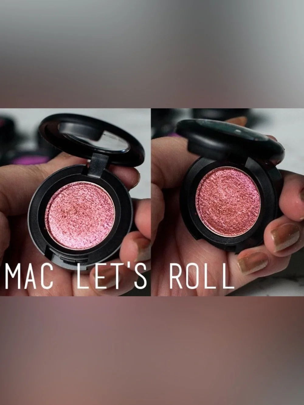 NEW✅ MAC Cosmetics Dazzleshadow Eyeshadow - Let’s Roll • Shimmer Rose Coral